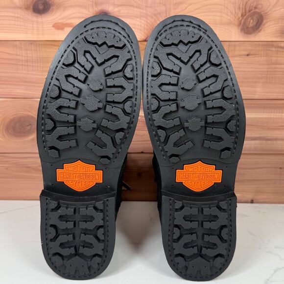 Harley Davidson Ranger Combat Boots Black Leather Zip Buckle Mens size US 8 M - Picture 6 of 15